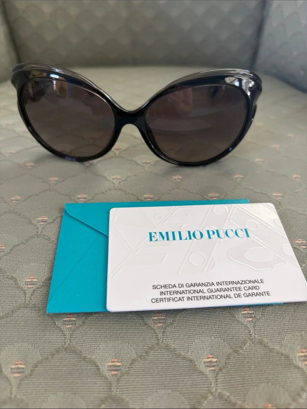 Emilio Pucci Black Gradient Sunglasses Made in Italy.
